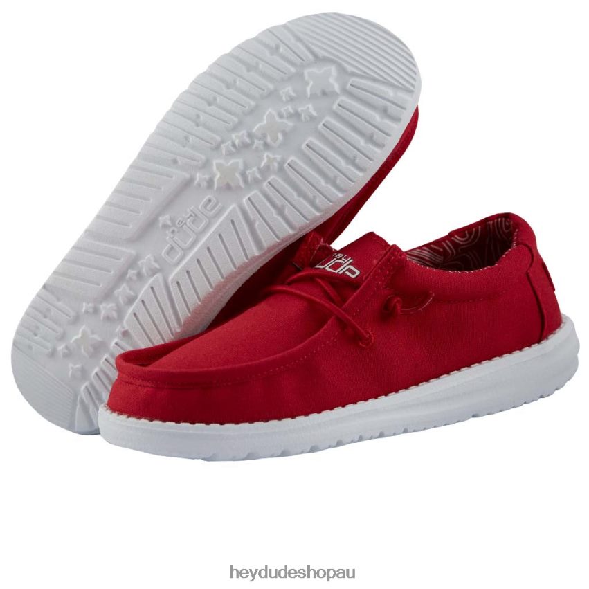 Hey Dude Wally Youth Red Kids V4Z64205