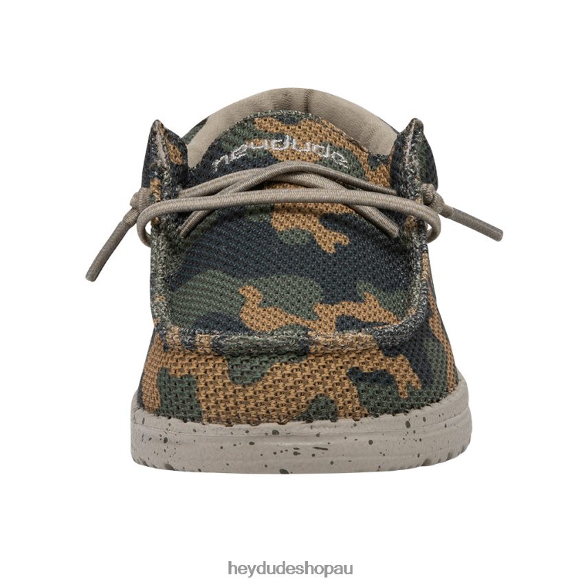 Hey Dude Wally Youth Sox Army Camo Kids V4Z64213