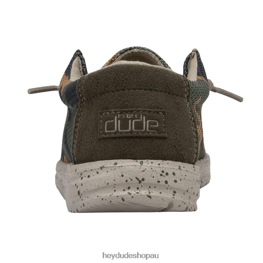 Hey Dude Wally Youth Sox Army Camo Kids V4Z64213