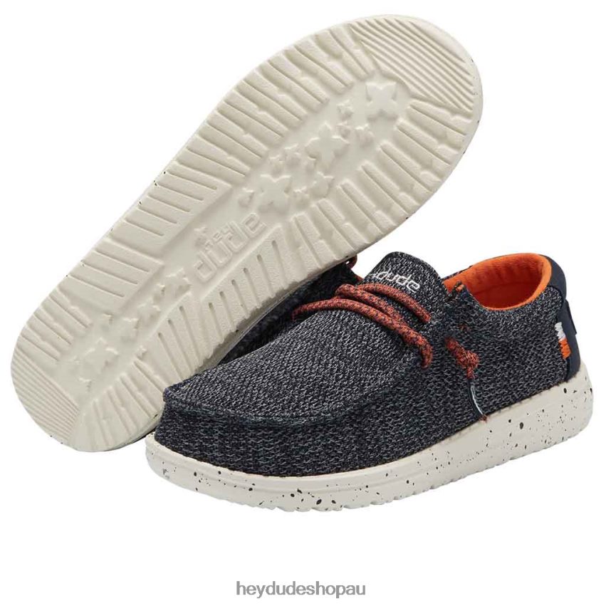 Hey Dude Wally Youth Sox Ocean Blue Kids V4Z64209