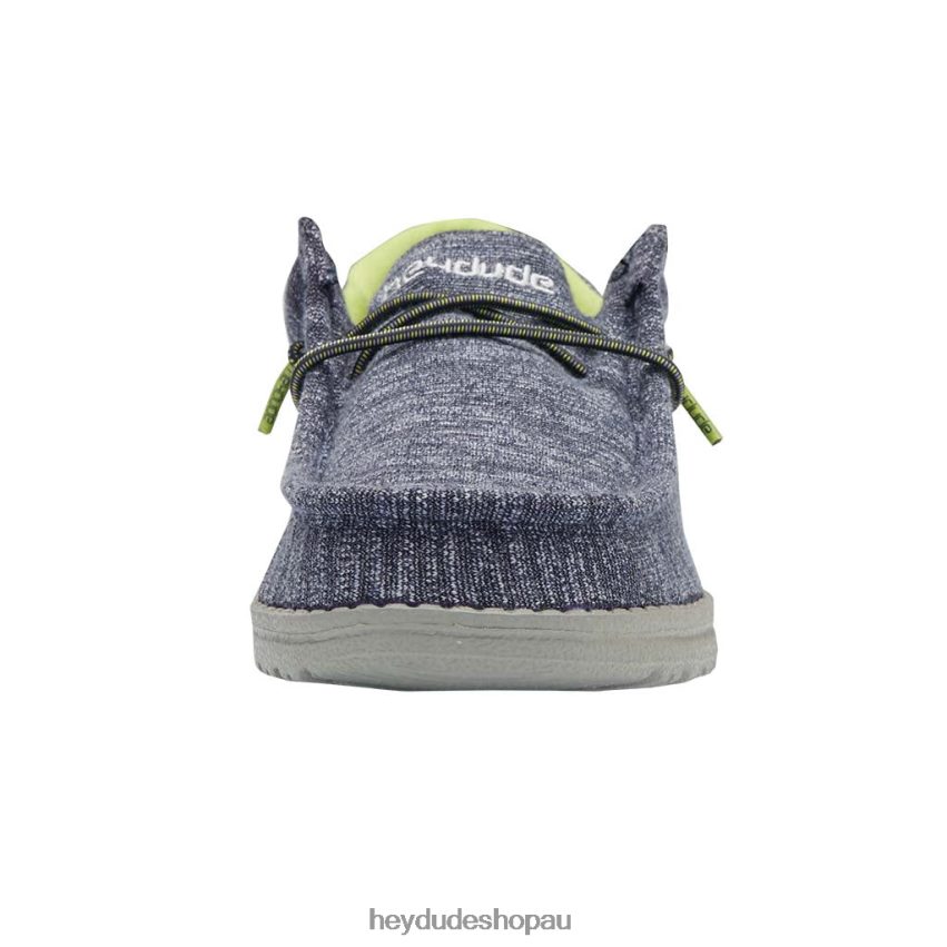 Hey Dude Wally Youth Stretch Navy Kids V4Z64217