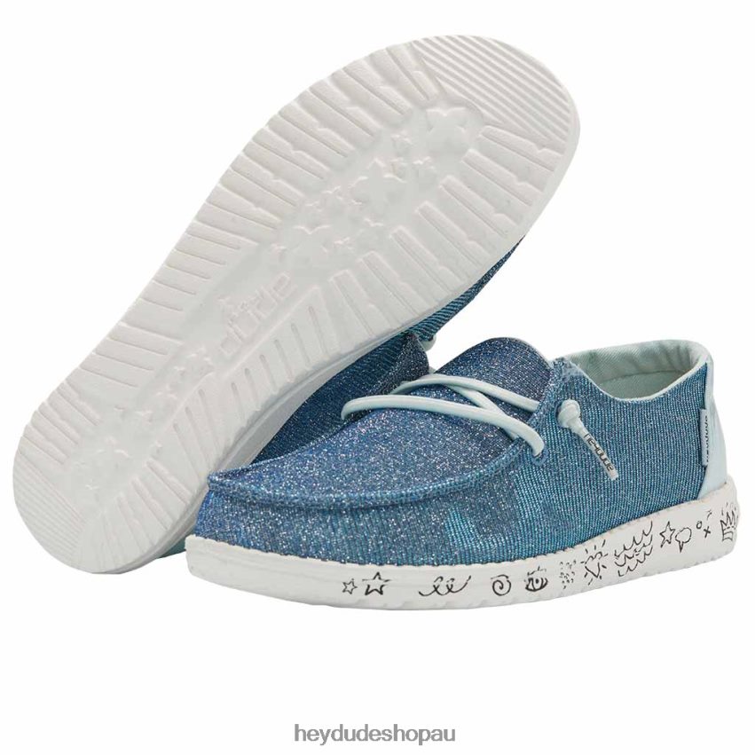Hey Dude Wendy Youth Disco Azur Kids V4Z64189