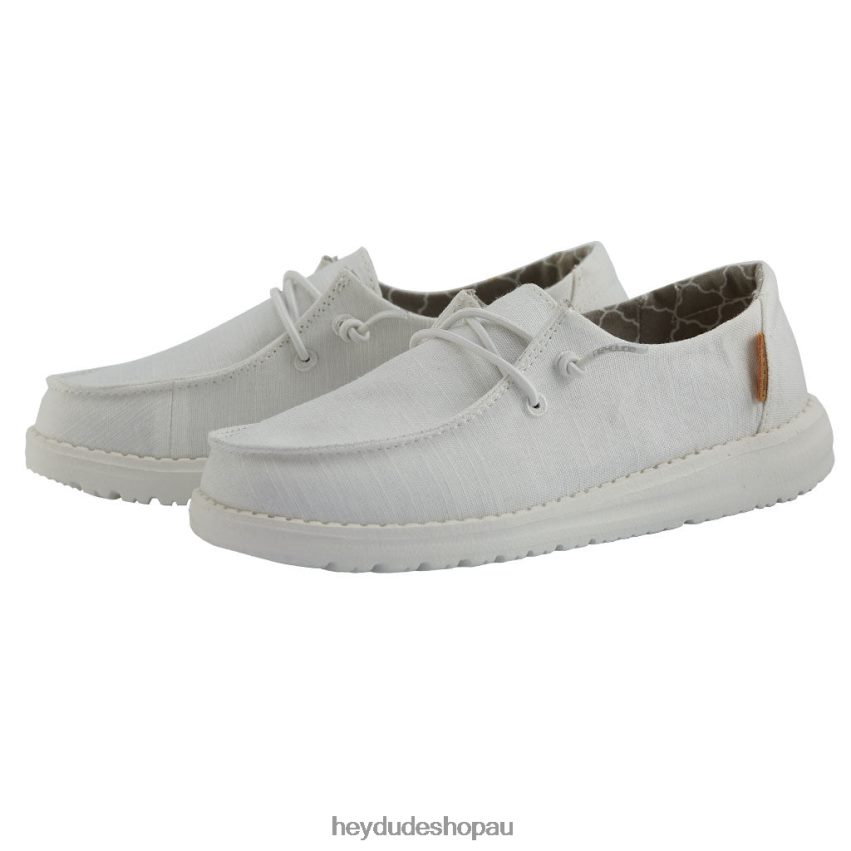 Hey Dude Wendy Youth Linen White Kids V4Z64202
