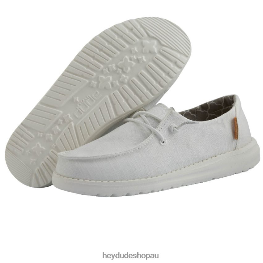 Hey Dude Wendy Youth Linen White Kids V4Z64202
