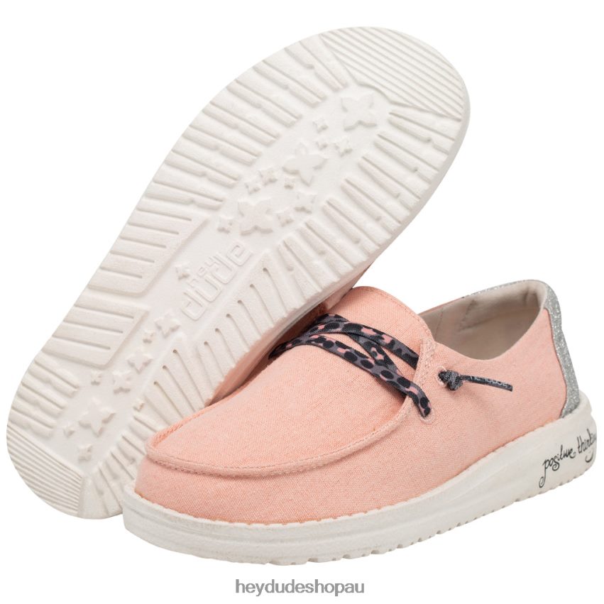 Hey Dude Wendy Youth Sparkling Rose Gllitter Kids V4Z64196