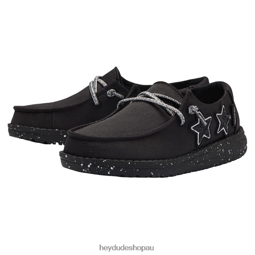 Hey Dude Wendy Youth Star Black Kids V4Z64188