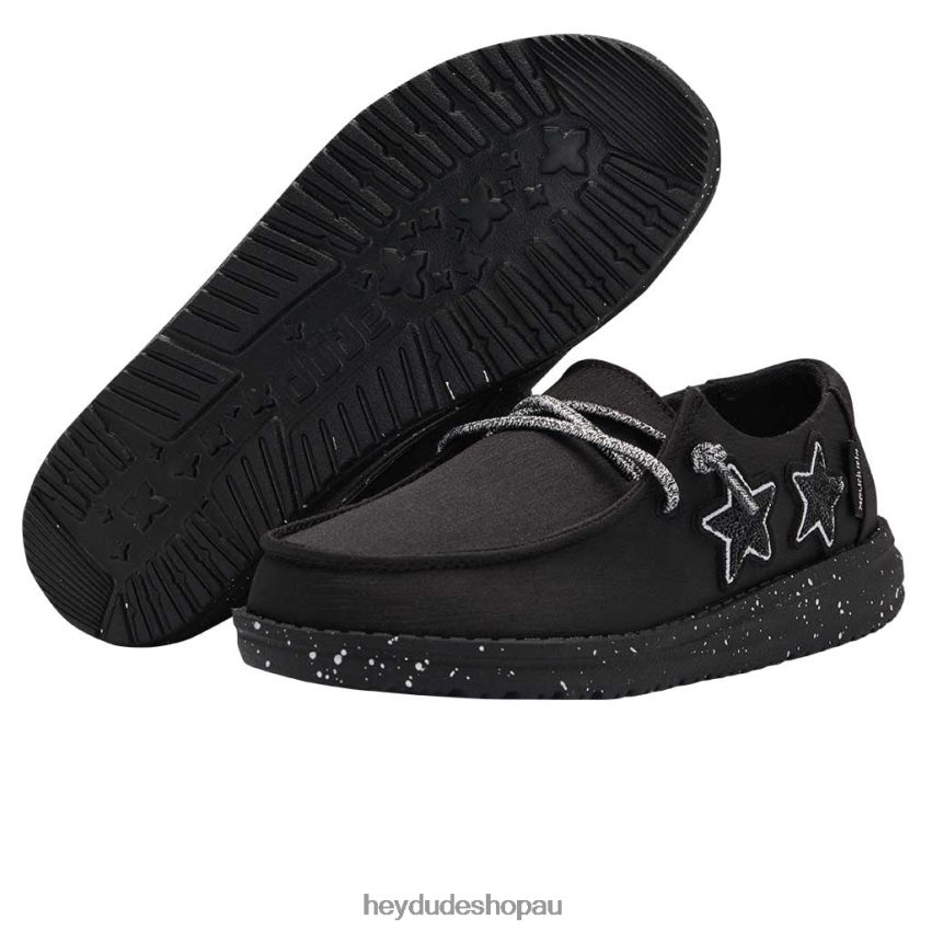 Hey Dude Wendy Youth Star Black Kids V4Z64188