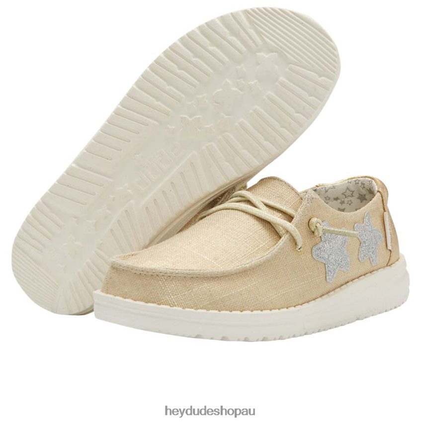 Hey Dude Wendy Youth Star Gold Kids V4Z64186