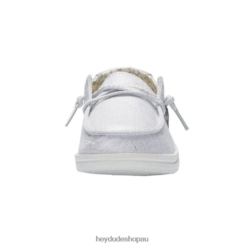 Hey Dude Wendy Youth Star Silver Kids V4Z64187