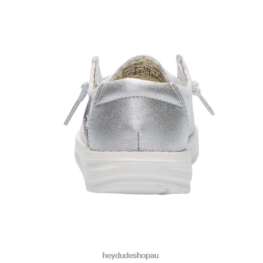 Hey Dude Wendy Youth Star Silver Kids V4Z64187
