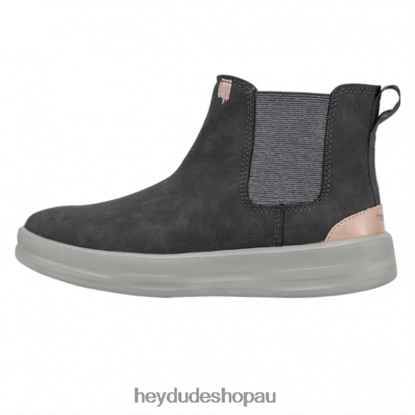 Hey Dude HEYDUDE Aurora Youth Recycled Leather Granite Kids V4Z64493