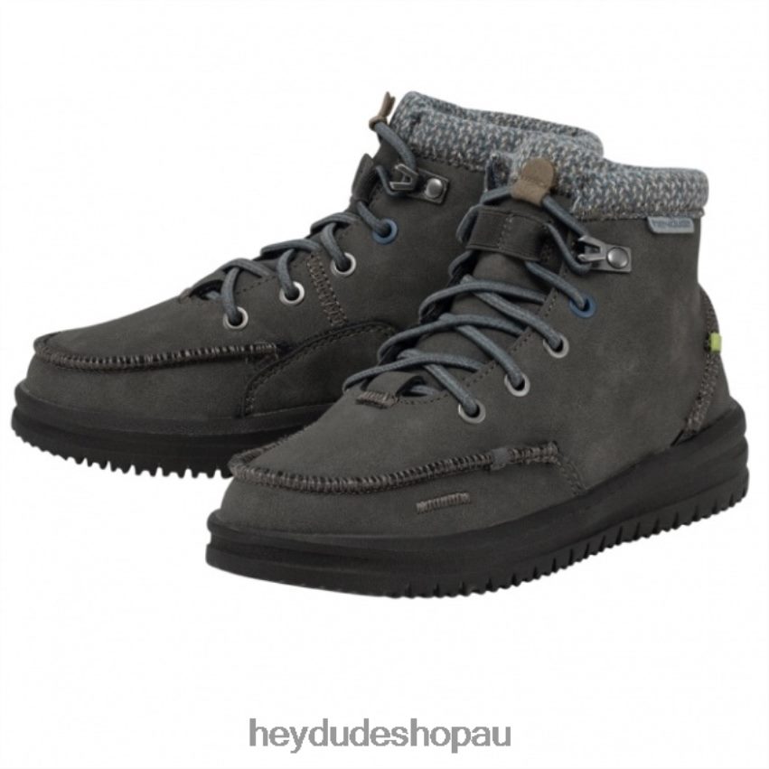 Hey Dude HEYDUDE Bradley Youth Recycled Leather Granite Kids V4Z64496