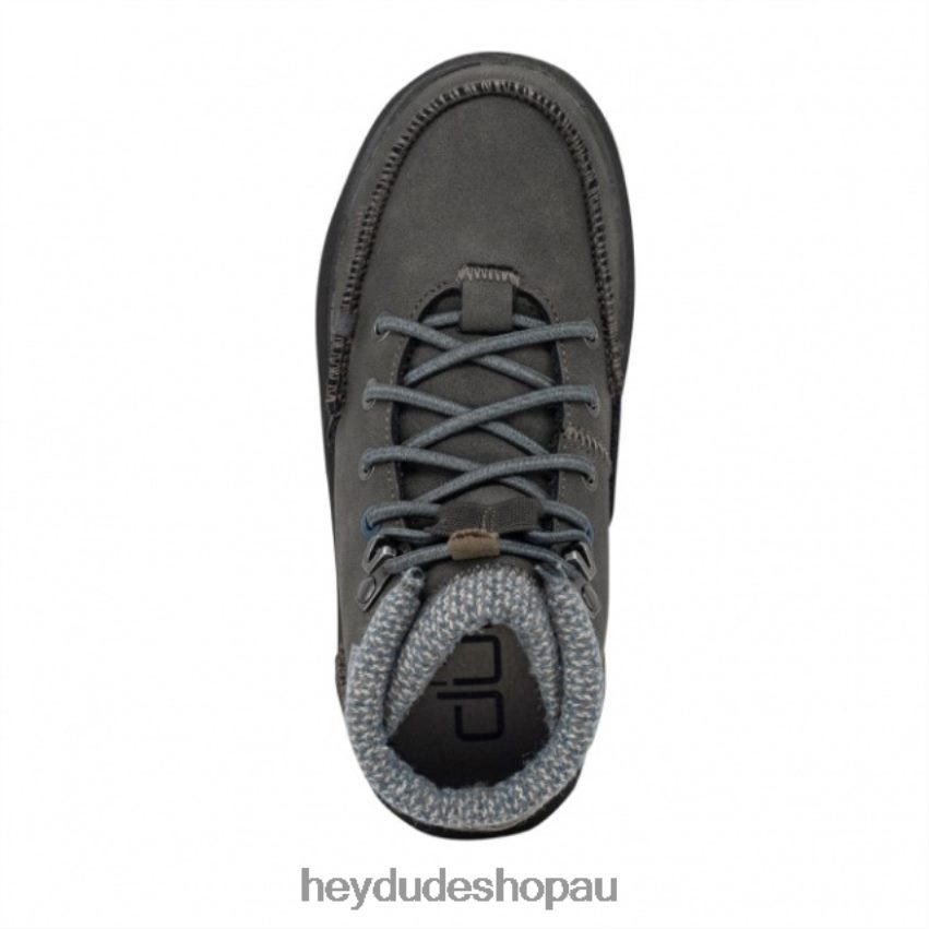 Hey Dude HEYDUDE Bradley Youth Recycled Leather Granite Kids V4Z64496