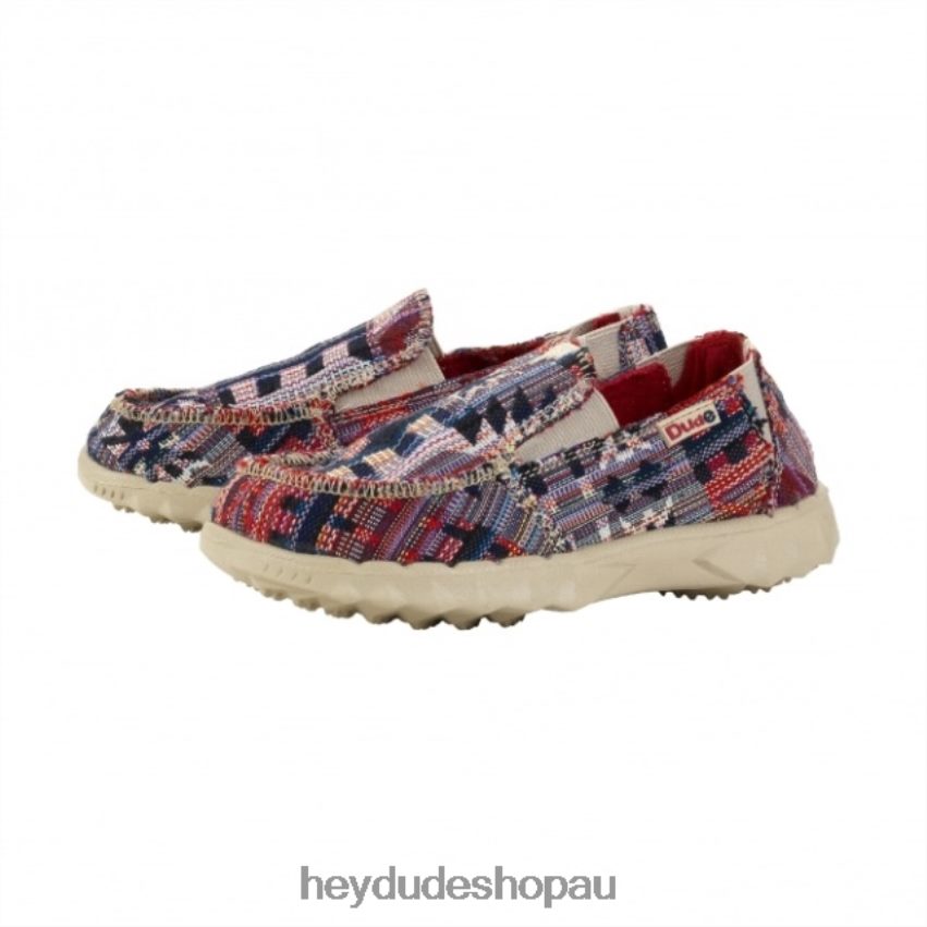 Hey Dude HEYDUDE Farty Youth Incas Red Kids V4Z64500