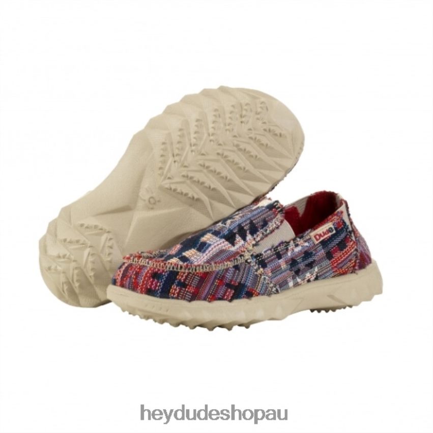 Hey Dude HEYDUDE Farty Youth Incas Red Kids V4Z64500