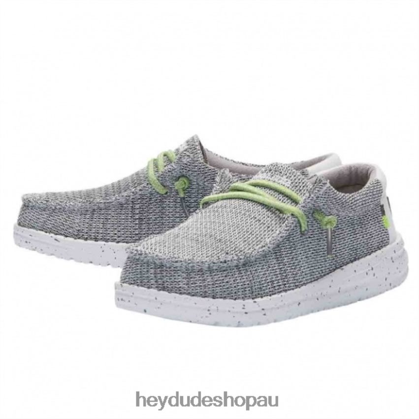 Hey Dude HEYDUDE Wally Youth Sox Stone White Kids V4Z64509