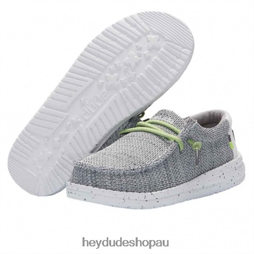 Hey Dude HEYDUDE Wally Youth Sox Stone White Kids V4Z64509