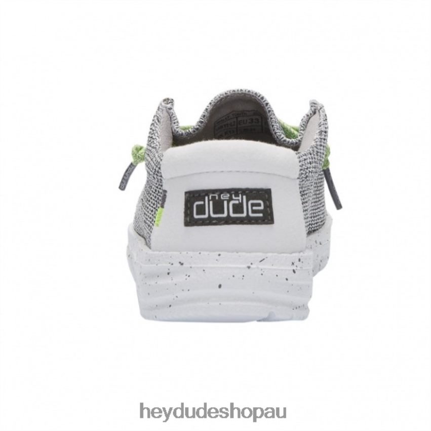 Hey Dude HEYDUDE Wally Youth Sox Stone White Kids V4Z64509