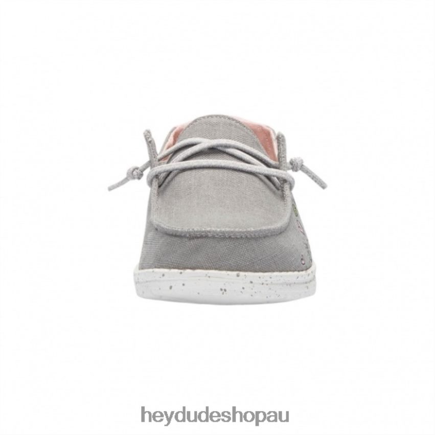 Hey Dude HEYDUDE Wendy Youth Chambray Doodle Grey Kids V4Z64516