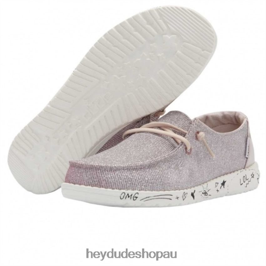 Hey Dude HEYDUDE Wendy Youth Disco Pink Kids V4Z64519