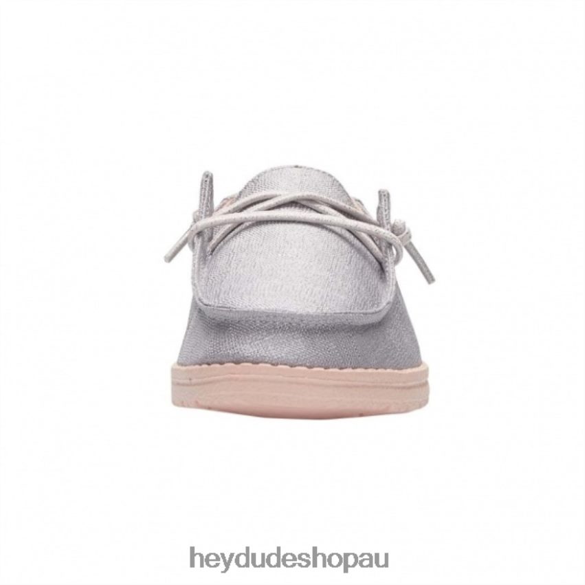 Hey Dude HEYDUDE Wendy Youth Sparkling Silver Peach Kids V4Z64517