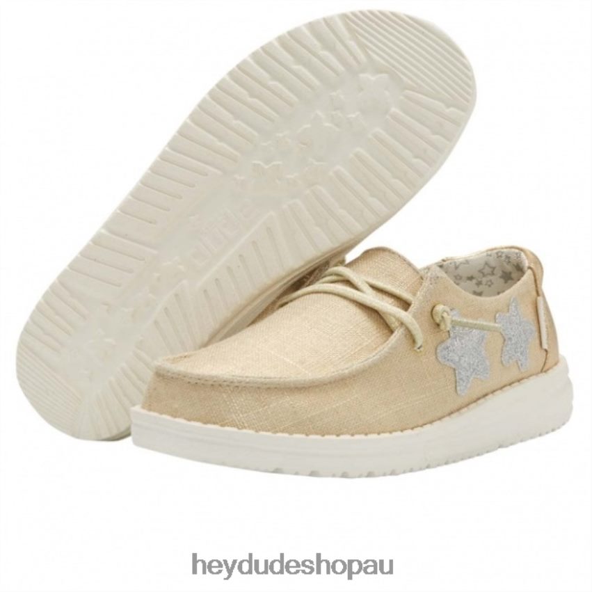 Hey Dude HEYDUDE Wendy Youth Star Gold Kids V4Z64507