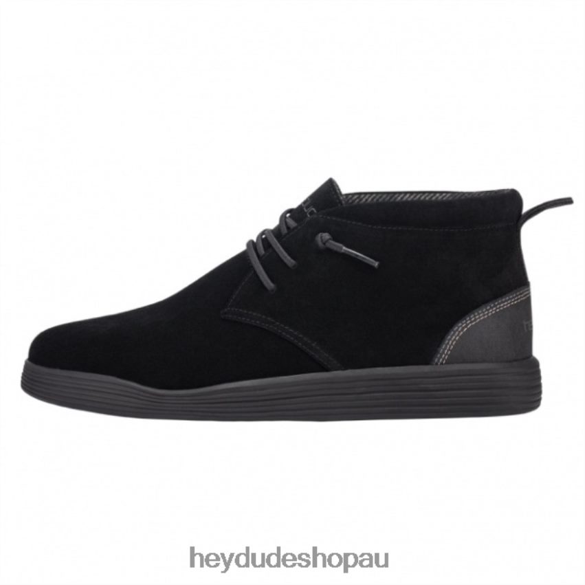 Hey Dude HEYDUDE Jo Suede Jet Black Men V4Z64350