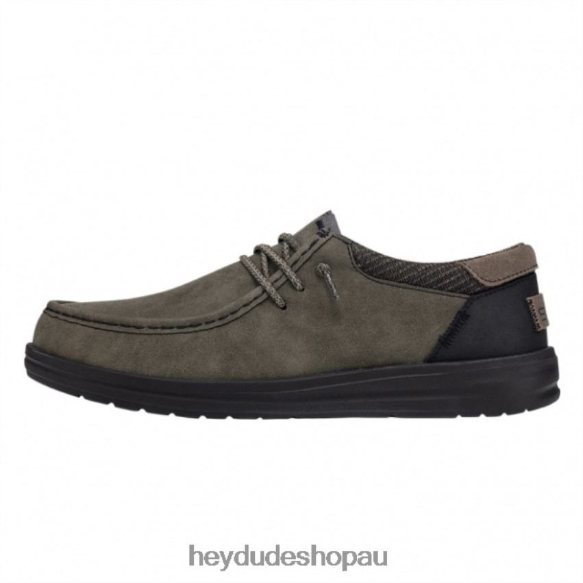 Hey Dude HEYDUDE Paul Recycled Leather Dusty Olive Men V4Z64351