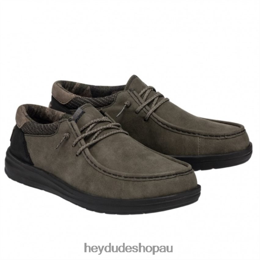 Hey Dude HEYDUDE Paul Recycled Leather Dusty Olive Men V4Z64351