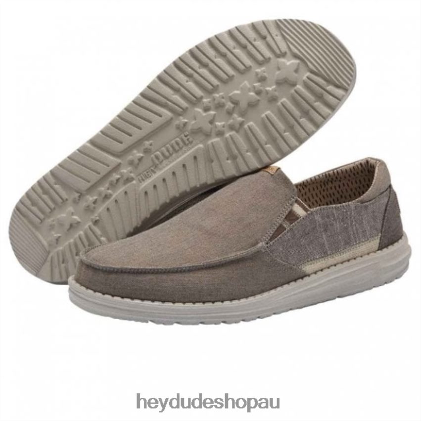 Hey Dude HEYDUDE Thad Chambray Walnut Men V4Z64230