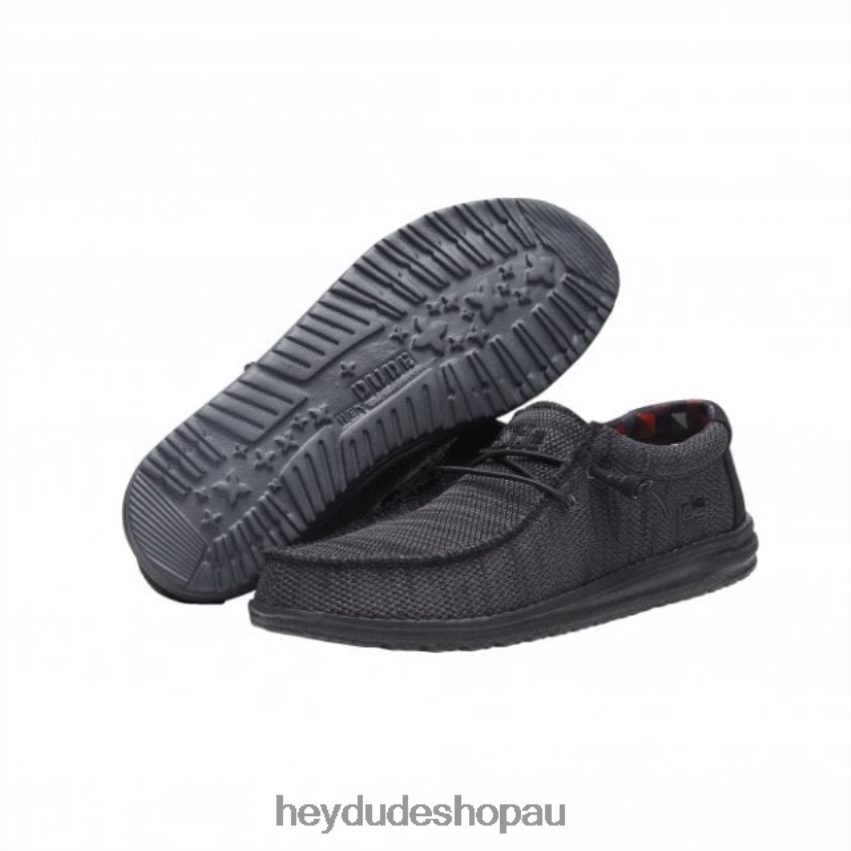 Hey Dude HEYDUDE Wally Sox Jet Black Men V4Z64311