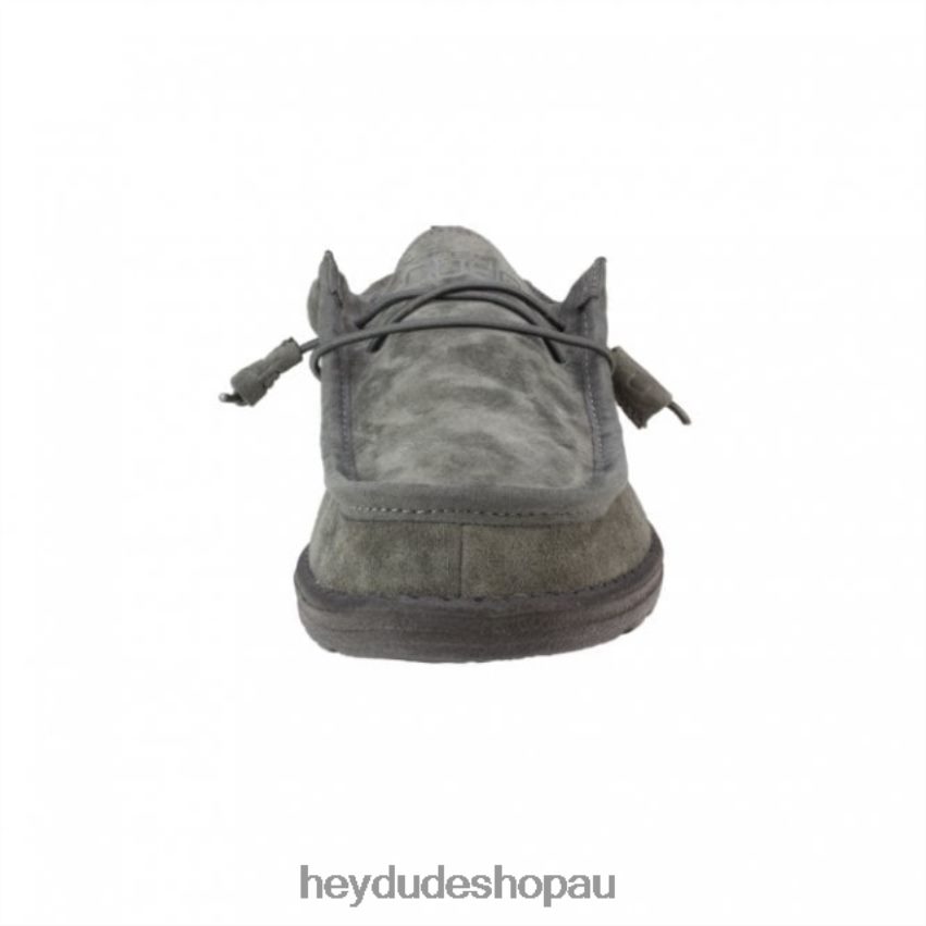 Hey Dude HEYDUDE Wally Suede Charcoal Men V4Z64278
