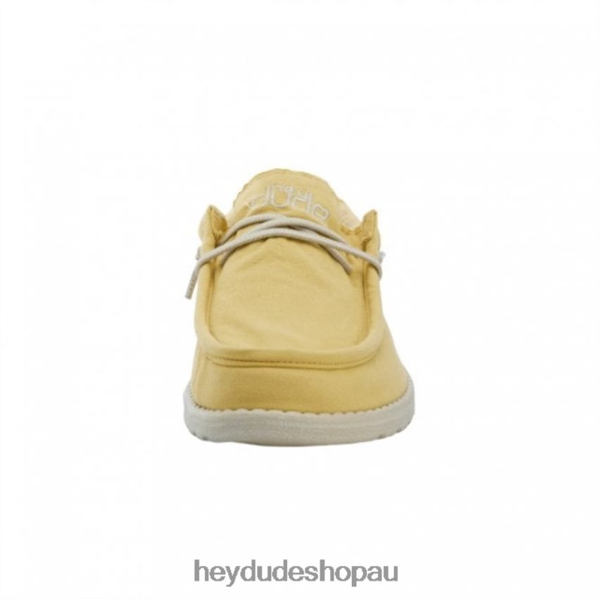 Hey Dude HEYDUDE Wally Washed Canvas Citrus Men V4Z64325