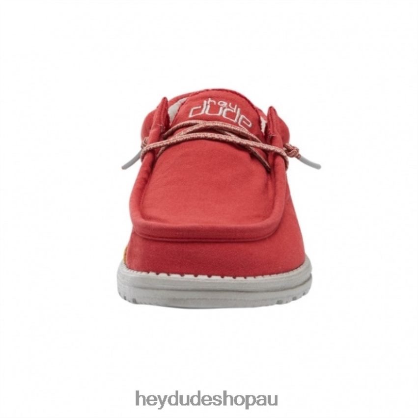 Hey Dude HEYDUDE Wally Washed Canvas Molten Lava Men V4Z64335