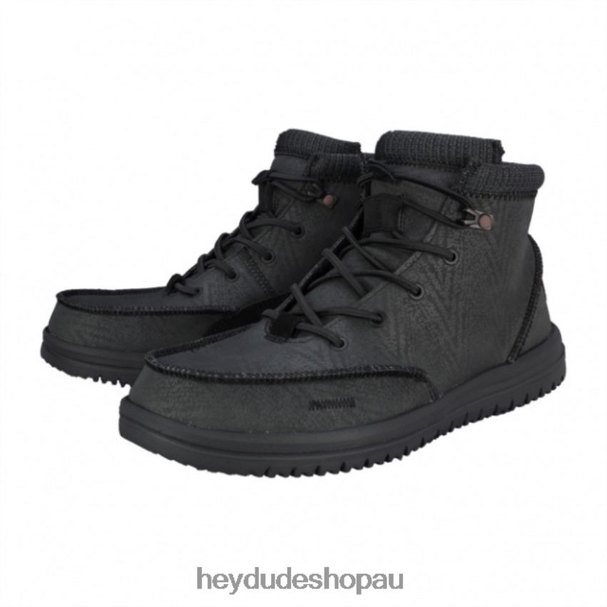 Hey Dude HEYDUDE Bradley Recycled Leather Black Graphite Men V4Z64484