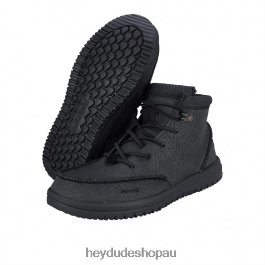 Hey Dude HEYDUDE Bradley Recycled Leather Black Graphite Men V4Z64484