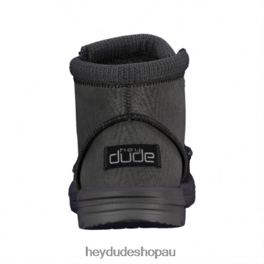 Hey Dude HEYDUDE Bradley Recycled Leather Black Graphite Men V4Z64484