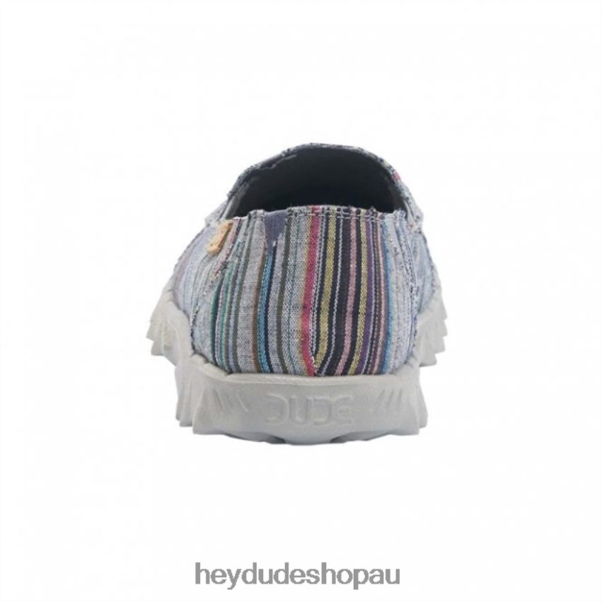 Hey Dude HEYDUDE Farty Chambray Stripes Grey Red Men V4Z64227