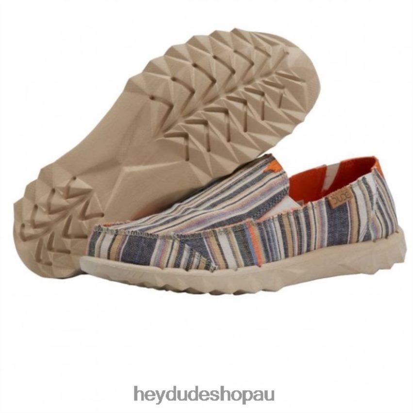 Hey Dude HEYDUDE Farty Chambray Stripes Orange Men V4Z64243