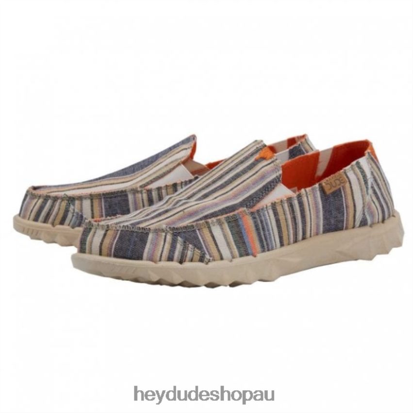 Hey Dude HEYDUDE Farty Chambray Stripes Orange Men V4Z64243