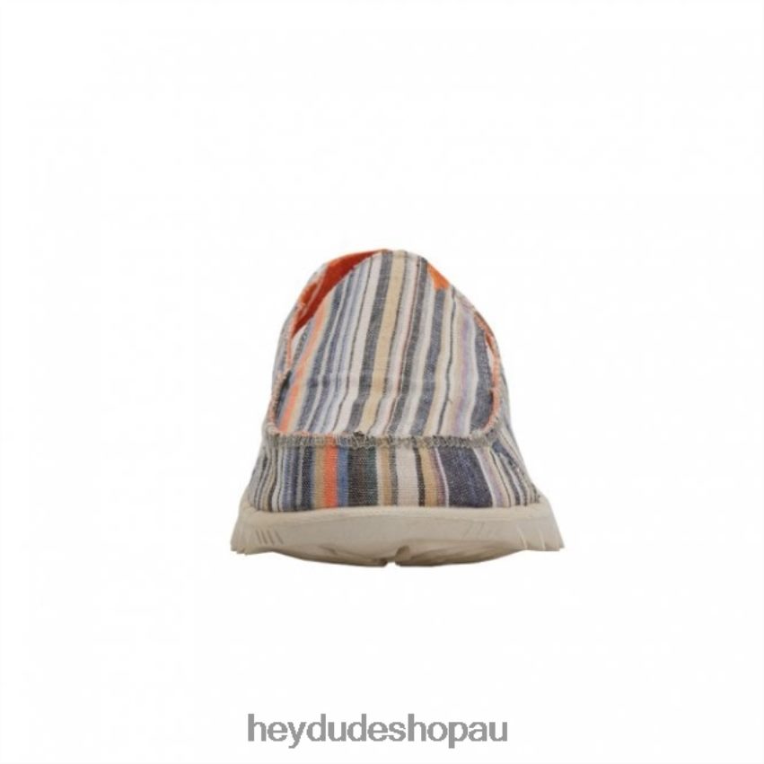 Hey Dude HEYDUDE Farty Chambray Stripes Orange Men V4Z64243