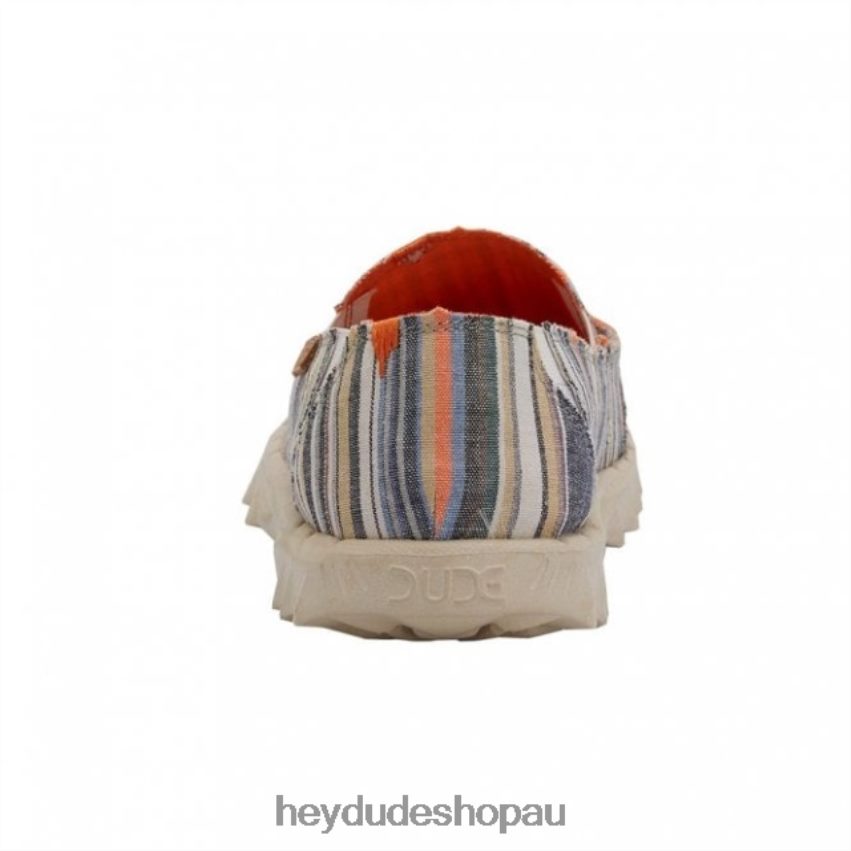 Hey Dude HEYDUDE Farty Chambray Stripes Orange Men V4Z64243