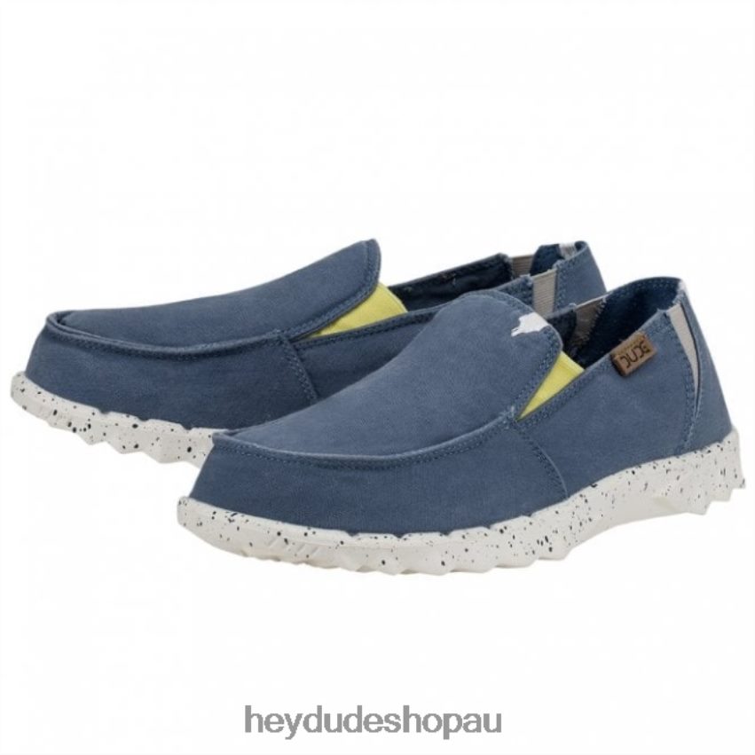 Hey Dude HEYDUDE Farty Washed Canvas Bluestone Men V4Z64229