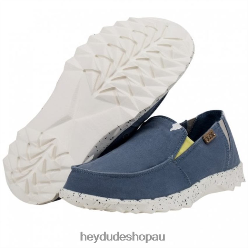 Hey Dude HEYDUDE Farty Washed Canvas Bluestone Men V4Z64229