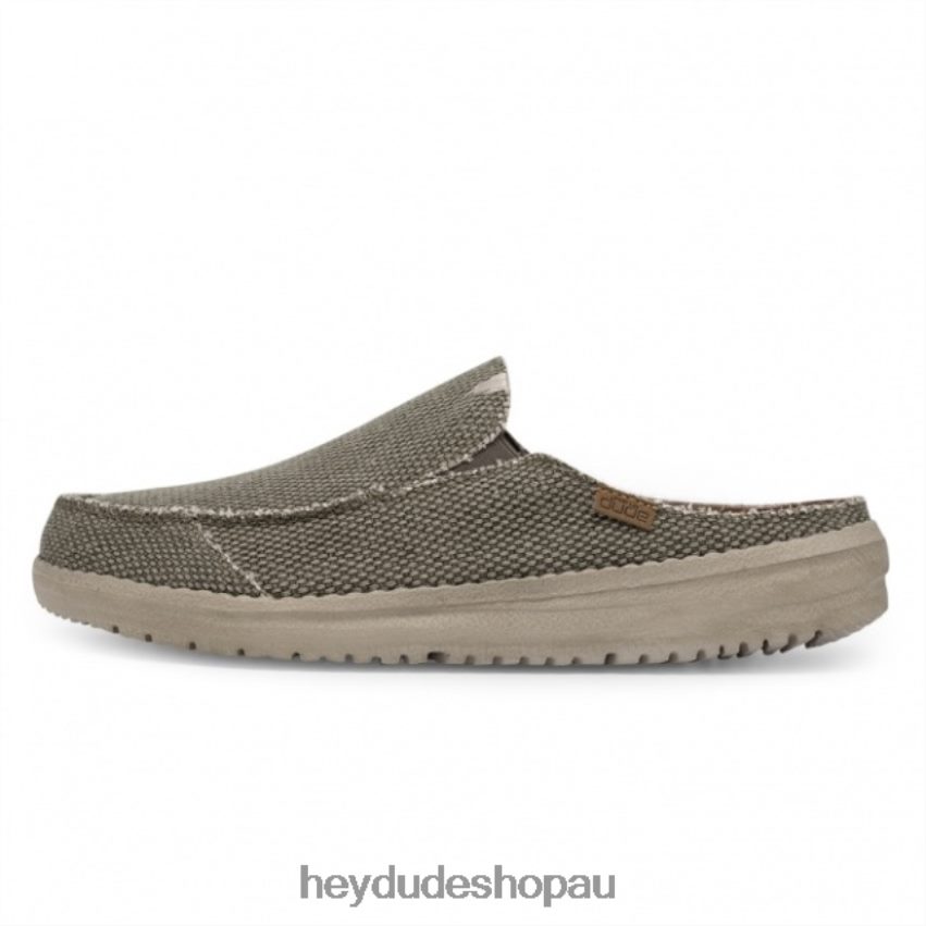 Hey Dude HEYDUDE Marty Natural Army Slip On Mule Men V4Z64221