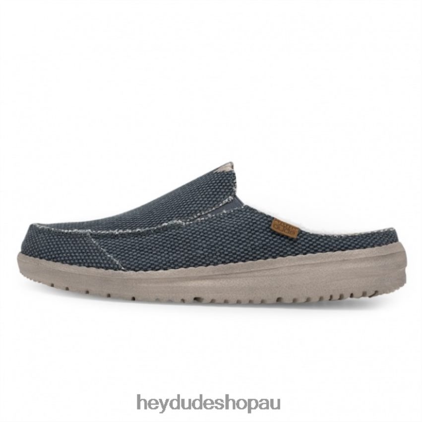 Hey Dude HEYDUDE Marty Natural Night Blue Slip On Mule Men V4Z64222