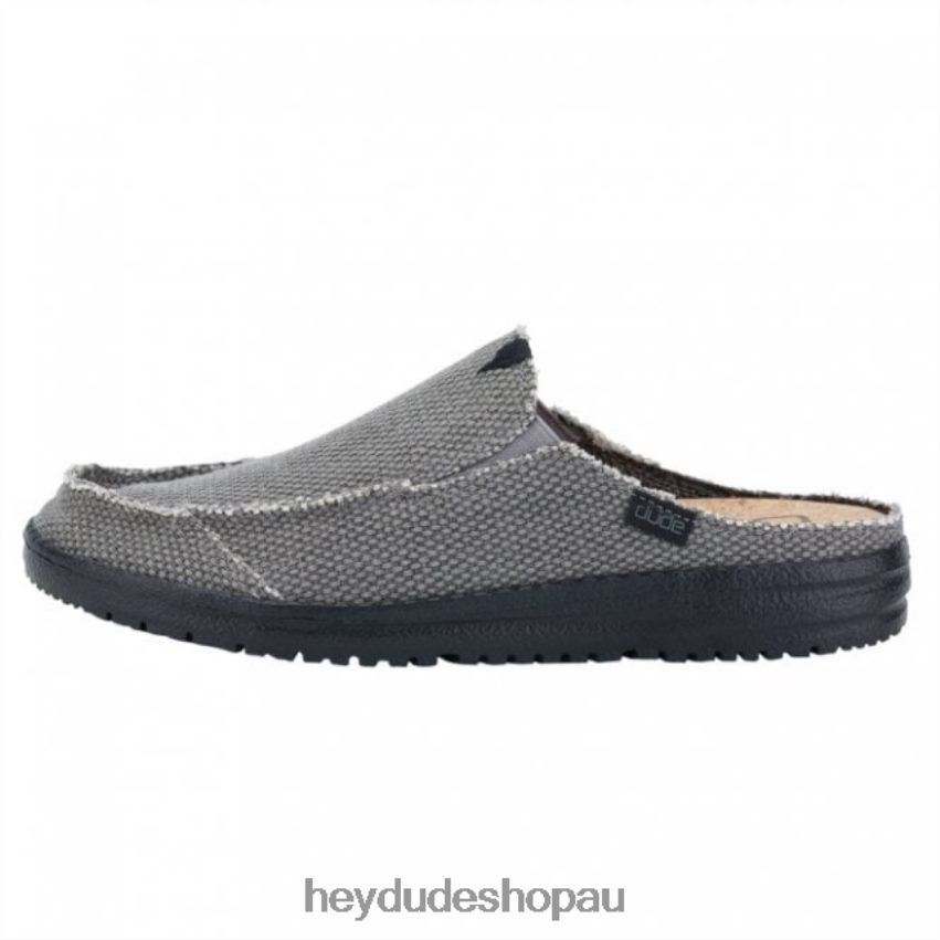 Hey Dude HEYDUDE Marty Natural Off Black Slip On Mule Men V4Z64231