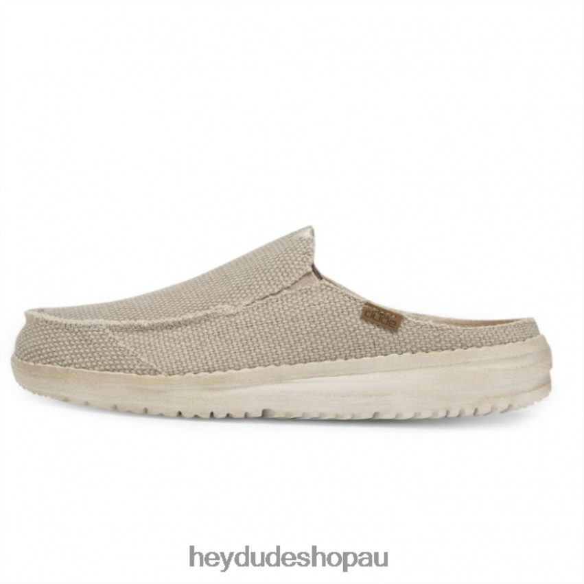 Hey Dude HEYDUDE Marty Natural Off White Slip On Mule Men V4Z64220