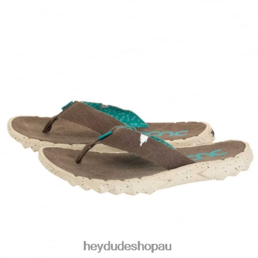 Hey Dude HEYDUDE Sava Funk Wenge Canvas Flip Flop Men V4Z64365