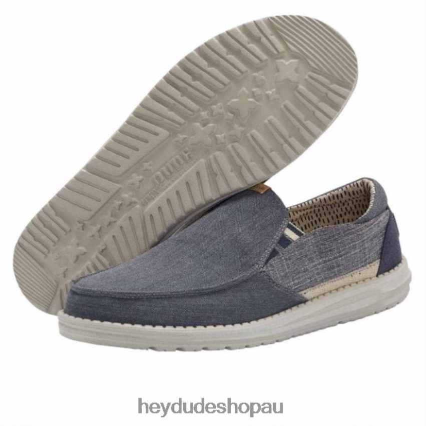 Hey Dude HEYDUDE Thad Chambray Ombre Blue Men V4Z64241
